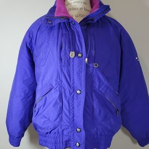Vintage 90's CB womans ski Jacket  size 10 purple